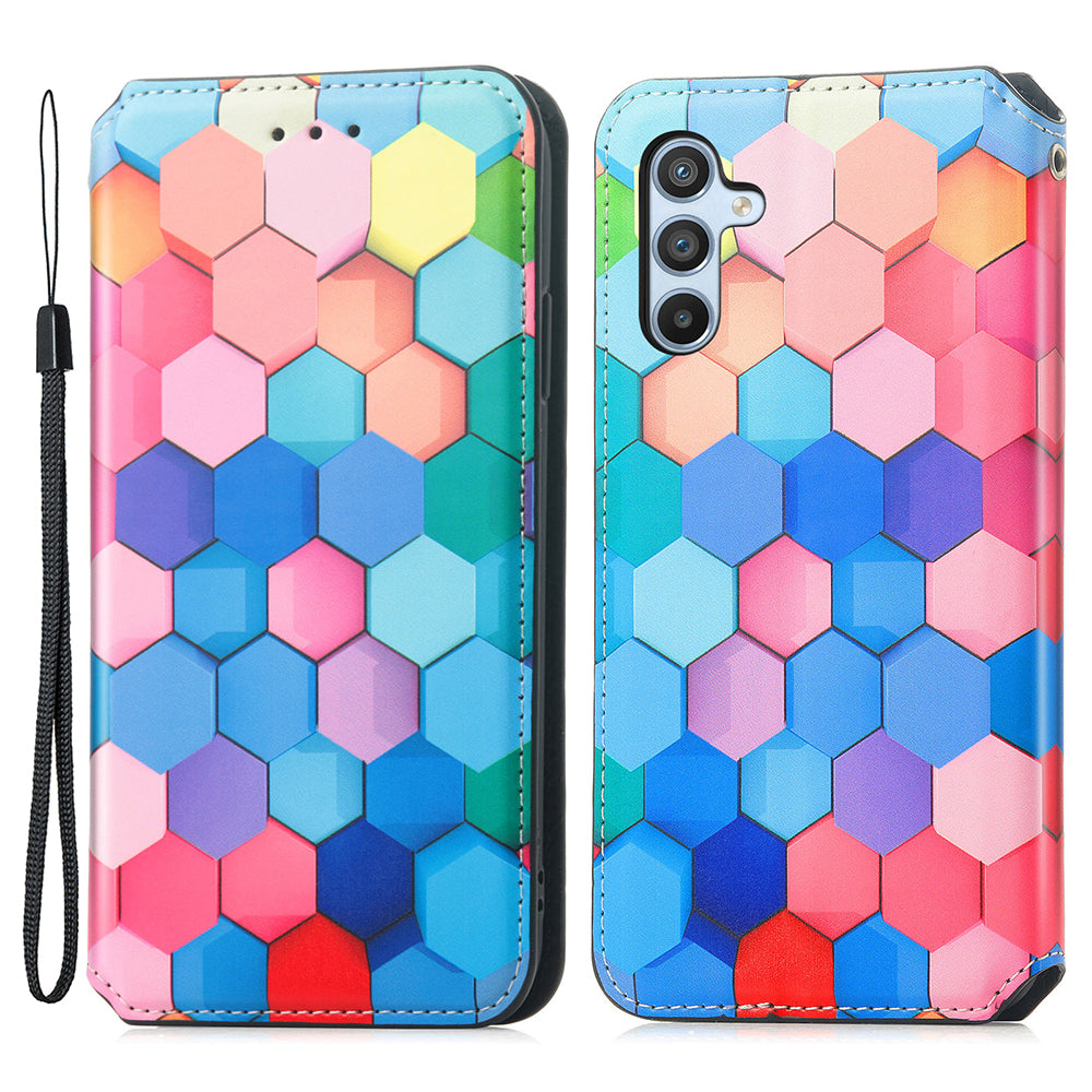 CASENEO 001 Series for Samsung Galaxy A34 5G RFID Blocking Pattern Printing Phone Case Leather Wallet Stand Shell CASENEO 001 Series for Samsung Galaxy A34 5G RFID Blocking Pattern Printing Phone Case Leather Wallet Stand Shell